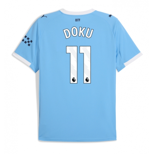 Billige Fotballdrakt Manchester City Jeremy Doku #11 Replika Hjemmedrakt 2025-26 Kortermet Billige Fotballdrakt Manchester City Jeremy Doku #11 Replika Hjemmedrakt 2025-26 Kortermet
